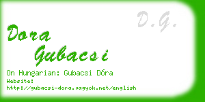 dora gubacsi business card